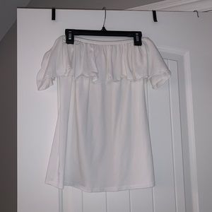 Lily Pulitzer White Ruffle Top